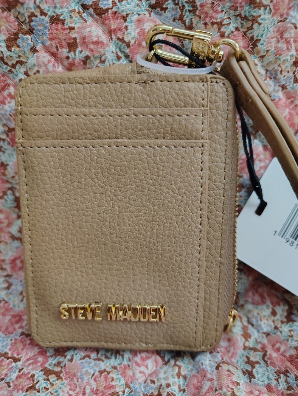 NEW Steve Madden Latte Card Holder Wristlet Wallet